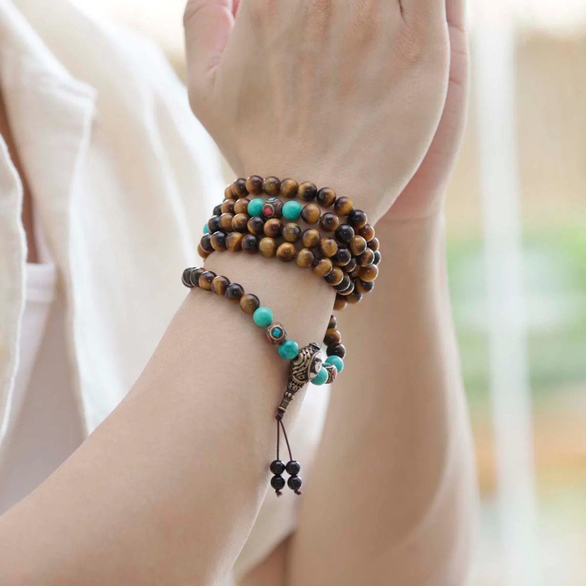 beaded crystal necklace