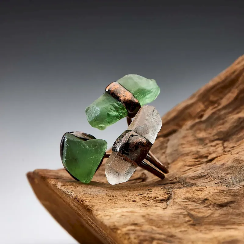 light Celestial Soul Shine Spiritual Energy Citrine Rings - Amethyst